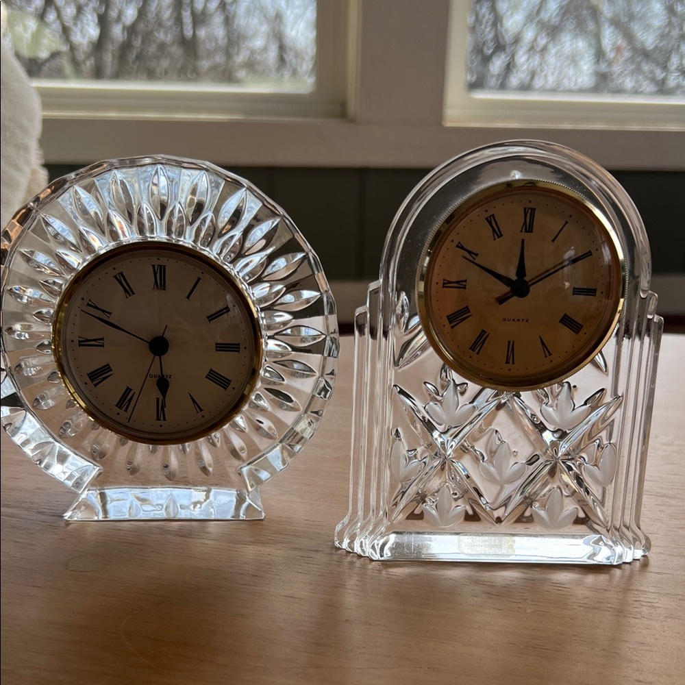 Bretagne and royal limited lead crystal mantle clocks
